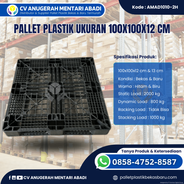 Pallet Plastik Baru & Bekas 100x100x12 [AMAD1010-2H]