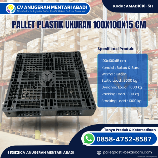Pallet Plastik Baru & Bekas 100x100x15 [AMAD1010-5H]