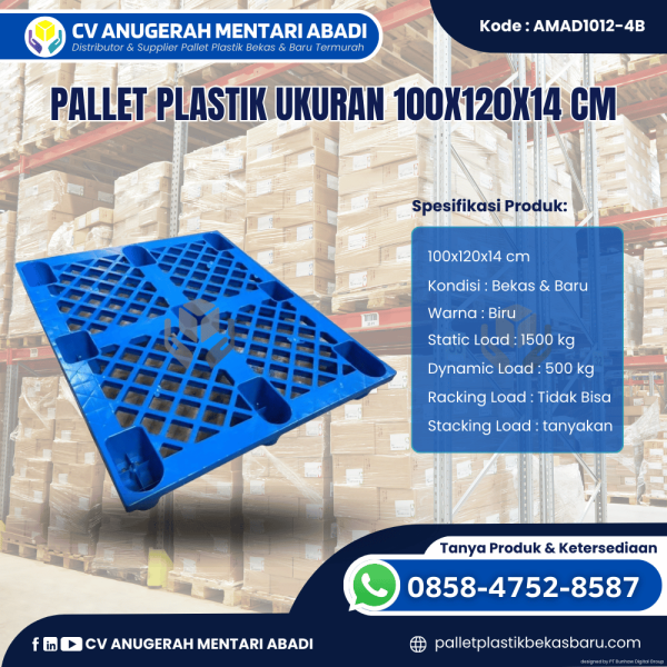 Pallet Plastik Baru & Bekas 100x120x14 [AMAD1012-4B]
