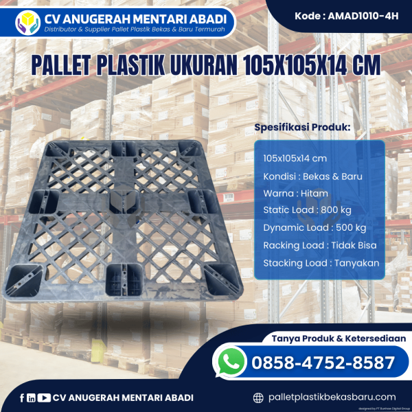 Pallet Plastik Baru & Bekas 105x105x14 [AMAD1010-4H]