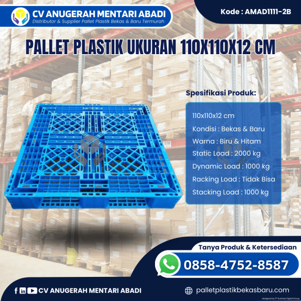 Pallet Plastik Baru & Bekas 110x110x12 [AMAD1111-2B]