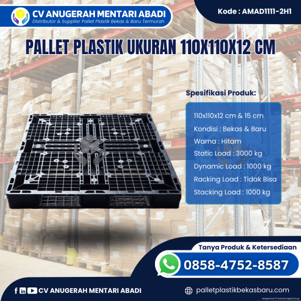 Pallet Plastik Baru & Bekas 110x110x12 [AMAD1111-2H1]