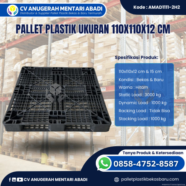 Pallet Plastik Baru & Bekas 110x110x12 [AMAD1111-2H2]