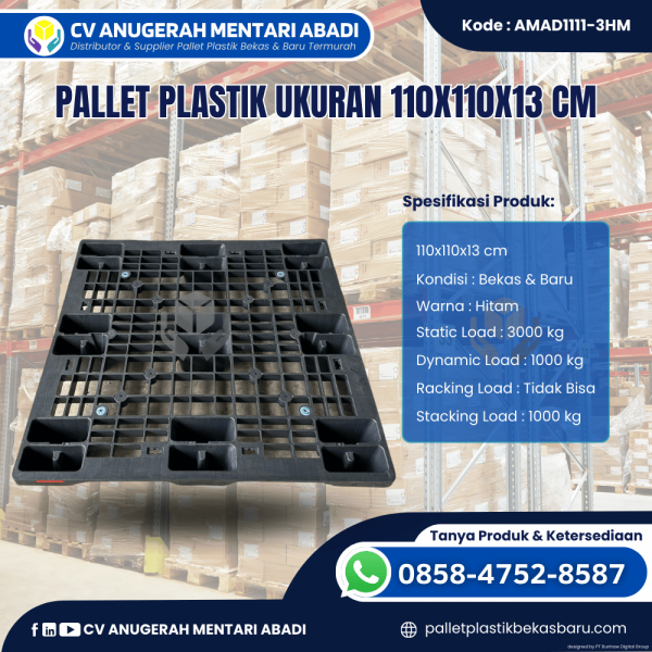 Pallet Plastik Baru & Bekas 110x110x13 [AMAD1111-3HM]