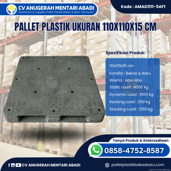 Pallet Plastik Baru & Bekas 110x110x15 [AMAD1111-5AF1]