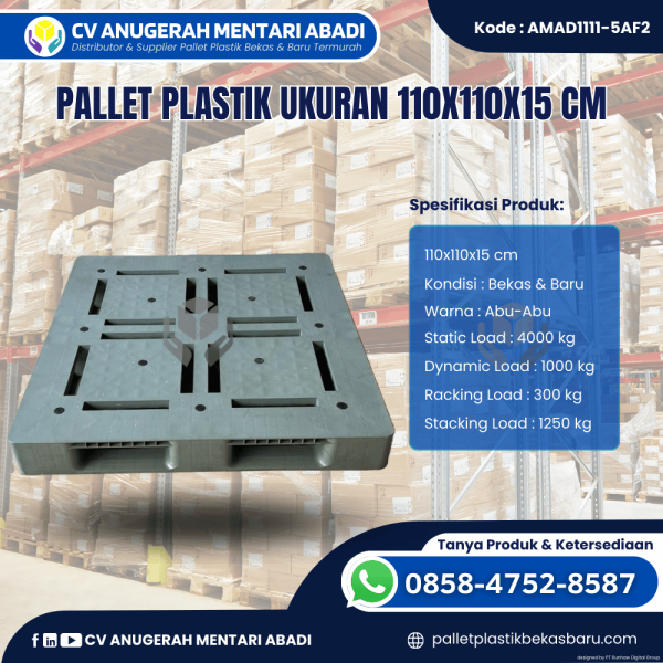 Pallet Plastik Baru & Bekas 110x110x15 [AMAD1111-5AF2]