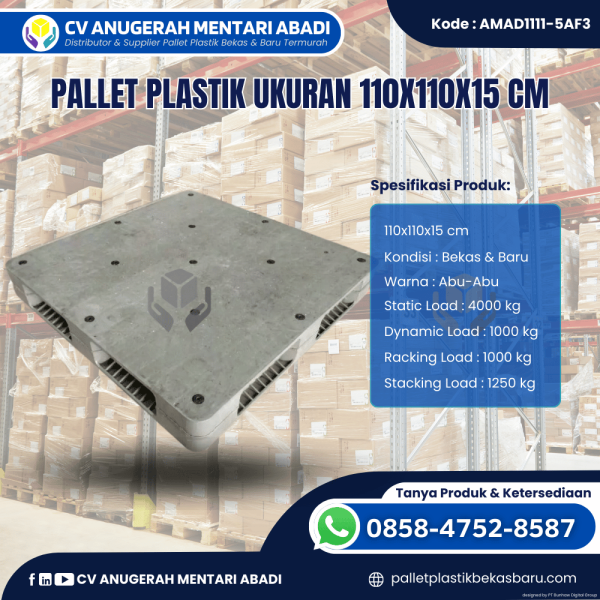 Pallet Plastik Baru & Bekas 110x110x15 [AMAD1111-5AF3]