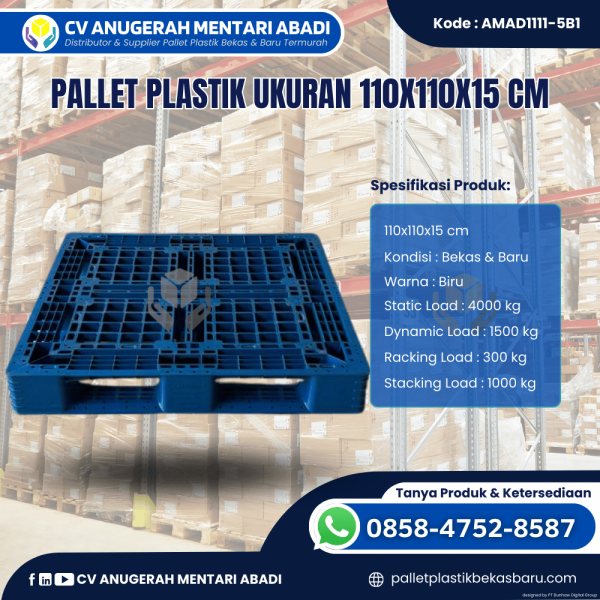 Pallet Plastik Baru & Bekas 110x110x15 [AMAD1111-5B1]