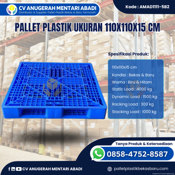Pallet Plastik Baru & Bekas 110x110x15 [AMAD1111-5B2]