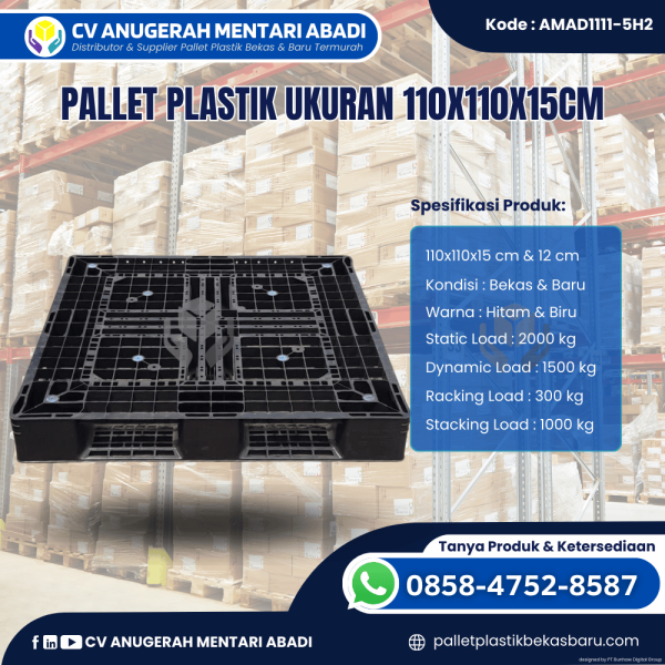 Pallet Plastik Baru & Bekas 110x110x15 [AMAD1111-5H2]