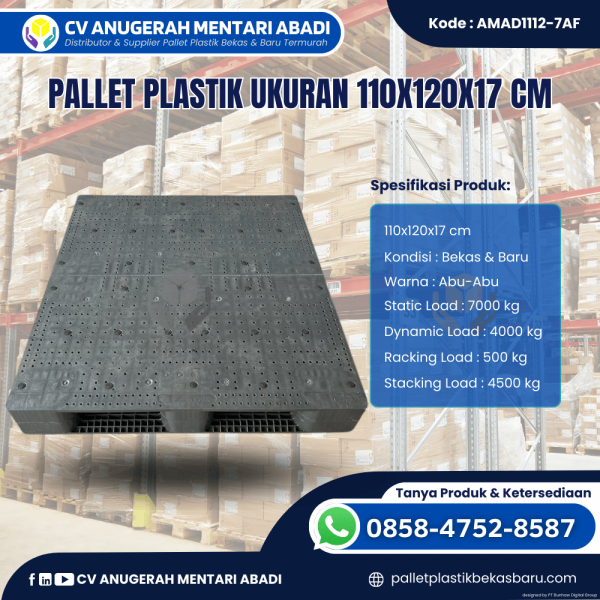 Pallet Plastik Baru & Bekas 110x120x17 [AMAD1112-7AF]