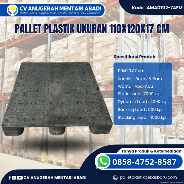 Pallet Plastik Baru & Bekas 110x120x17 [AMAD1112-7AFM]