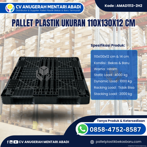 Pallet Plastik Baru & Bekas 110x130x12 [AMAD1113-2H2]