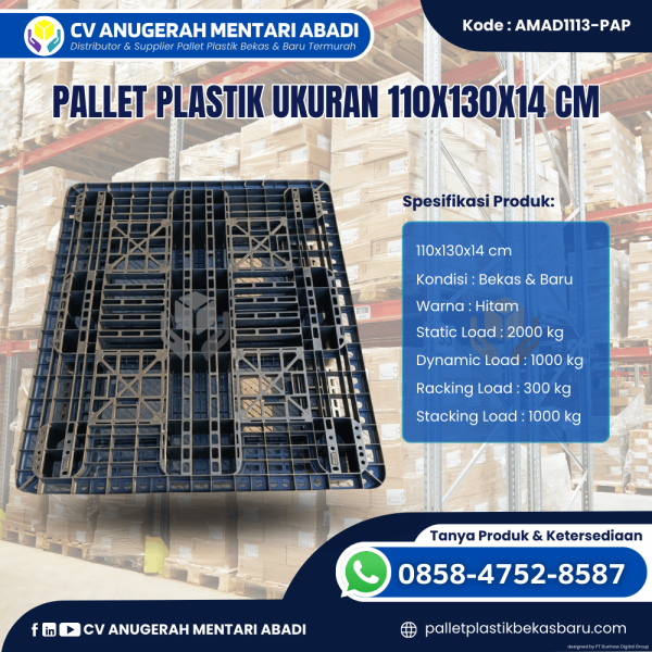 Pallet Plastik Baru & Bekas 110x130x14 [AMAD1113-PAP]