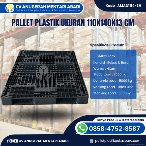 Pallet Plastik Baru & Bekas 110x140x13 [AMAD1114-3H]