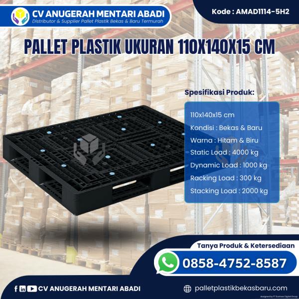 Pallet Plastik Baru & Bekas 110x140x15 [AMAD1114-5H2]