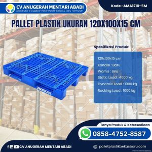 Pallet Plastik Baru & Bekas 100x120x15 [AMAD1012-5BM] – CV Anugerah Mentari Abadi adalah penyedia pallet plastik berkualitas terjamin dan murah