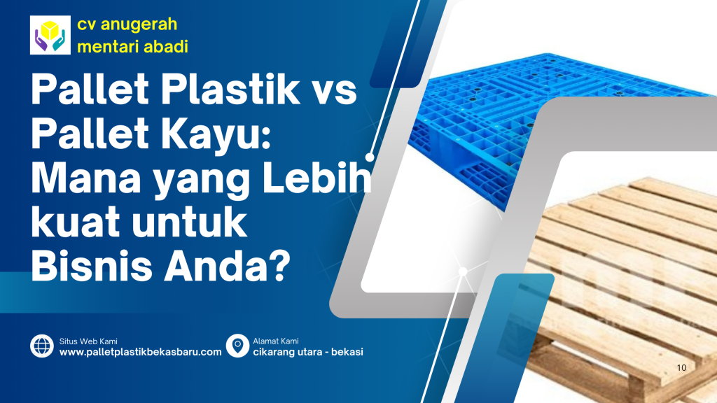 pallet plastik vs pallet kayu Dalam dunia logistik dan pergudangan, pallet adalah salah satu elemen penting yang sering digunakan untuk menyimpan, memindahkan, dan mengangkut barang. Namun, memilih jenis pallet yang tepat, apakah itu pallet plastik atau pallet kayu, bisa menjadi tantangan tersendiri. Dalam artikel ini, kita akan membahas perbandingan pallet plastik dan pallet kayu secara rinci untuk membantu Anda menentukan pilihan terbaik bagi bisnis Anda.