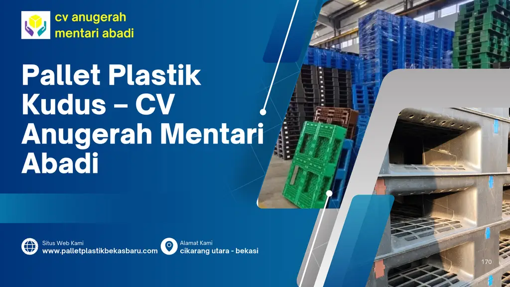 Pallet Plastik Kudus – CV Anugerah Mentari Abadi 1 pallet plastik Kudus, tersedia pilihan baru dan bekas berbagai ukuran. Cek estimasi harga 2026 dan hubungi CV Anugerah Mentari Abadi.